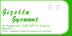 gizella gyemant business card